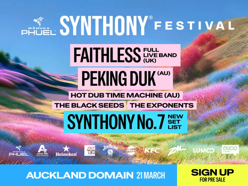 FIRST LINE-UP ANNOUNCED FOR MĀNUKA PHUEL SYNTHONY FESTIVAL 2026